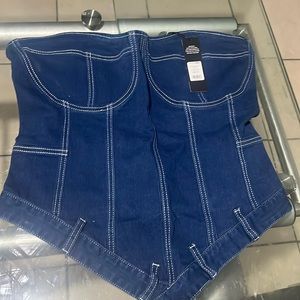 New Corset top denim medium wash